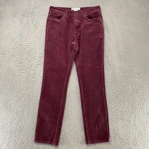 Boden Pants Mens 30x32 Corduroy Straight Fit Stretch 5 Pocket Maroon